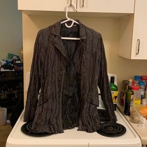 Light black button jacket. Stunning piece